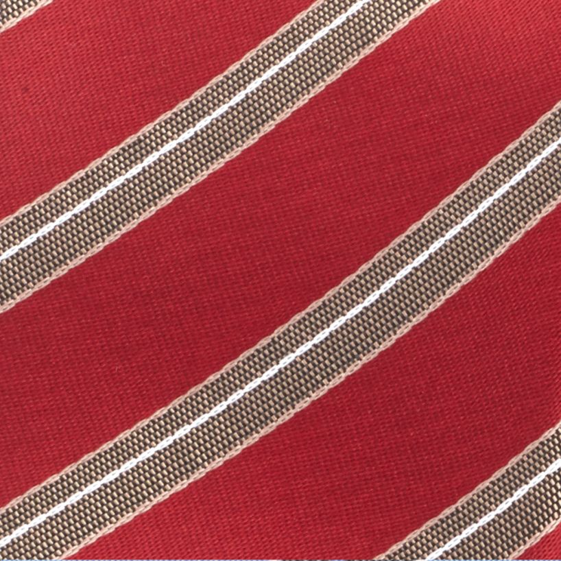 Hollywood Suit Toned Regimental Stripe Red Tie