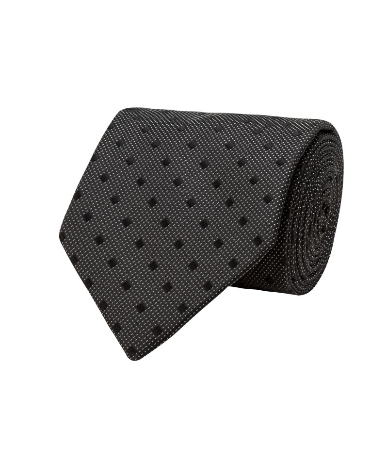 Angelo Rossi Dots on Dots Black Tie