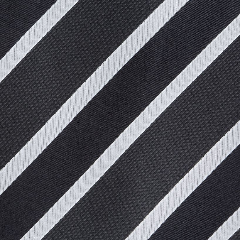 Angelo Rossi Repp Striped Black Tie
