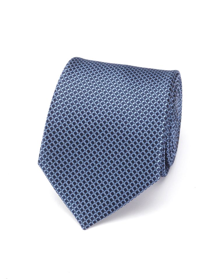 Hollywood Suit Blue Diamond Weave Tie