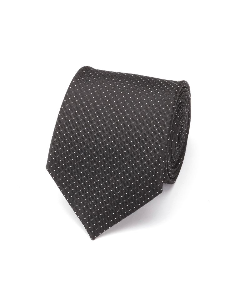 Hollywood Suit Black Narrow Dot Tie