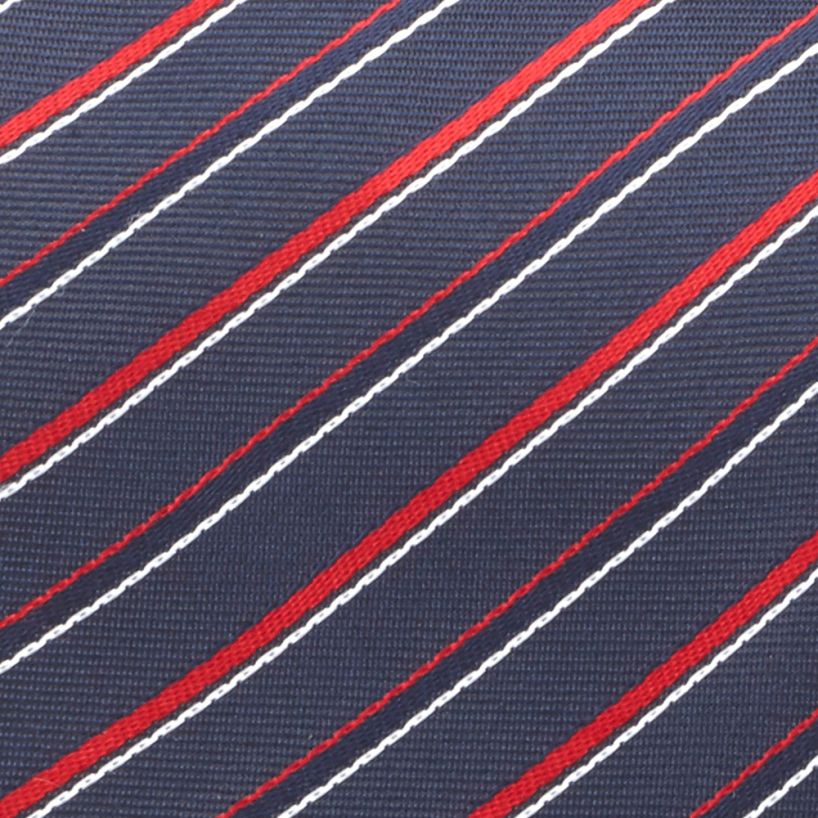 Hollywood Suit Bold Contrast Stripe Red Tie