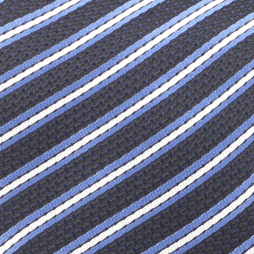 Angelo Rossi Navy Multi Stripe Narrow Tie