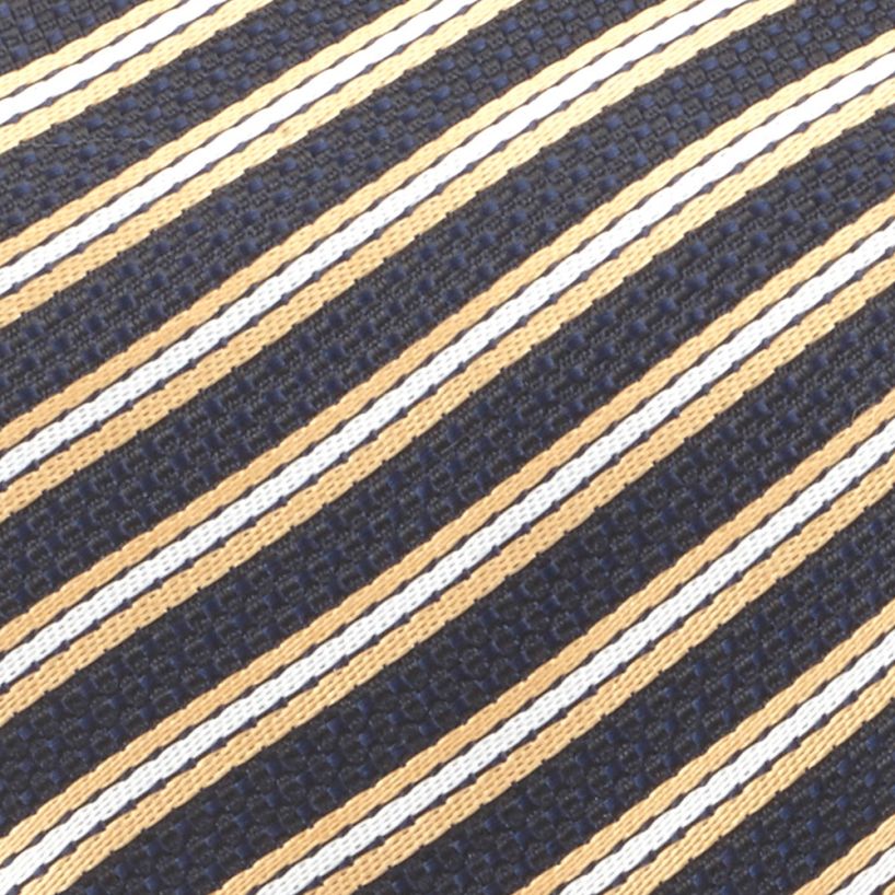 Angelo Rossi Yellow Multi Stripe Narrow Tie