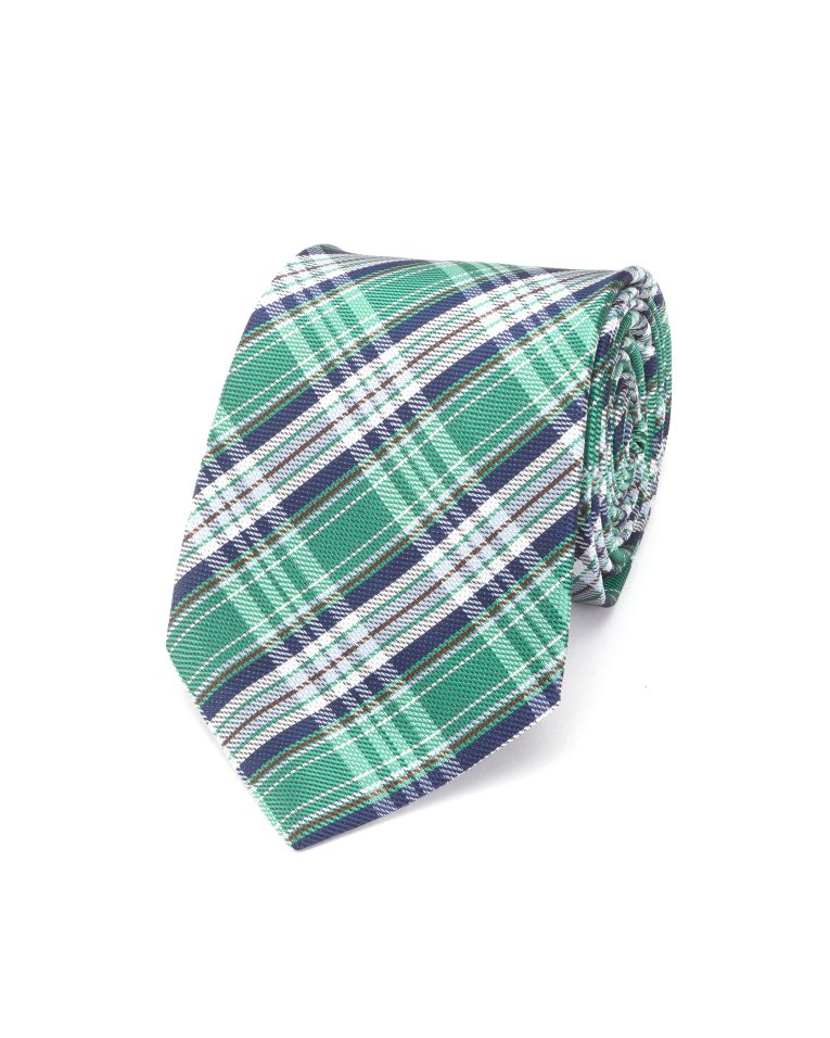 Hollywood Suit Green Plaid Fashion Tie