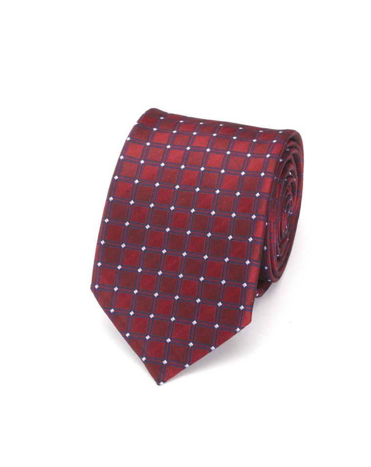 Hollywood Suit Red Square Lined Tie