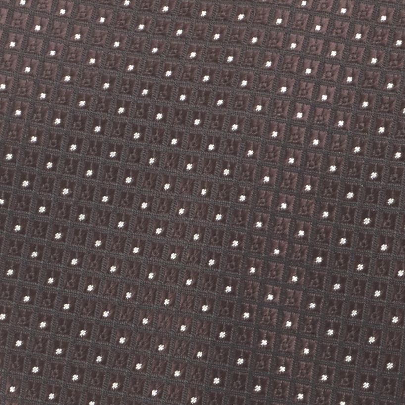 Angelo Rossi Chocolate Square Dot Matrix Tie