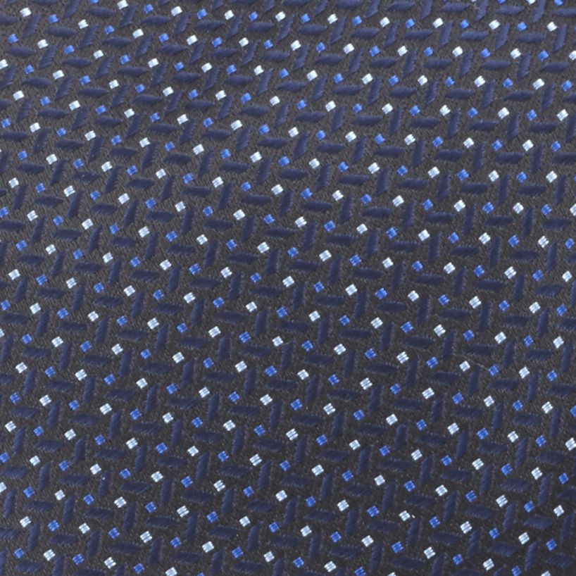 Angelo Rossi Blue Geometric Metallic Design Tie