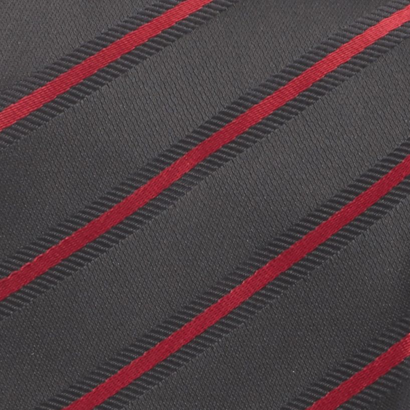 Angelo Rossi Red Parallel Striped Contrast Tie