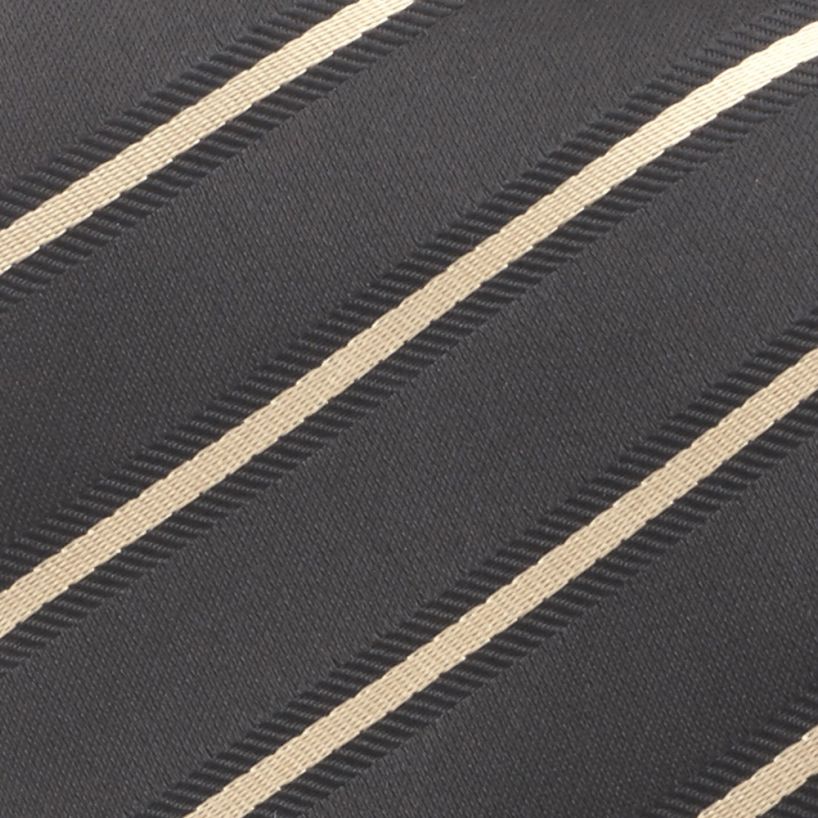Angelo Rossi Gold Parallel Striped Contrast Tie