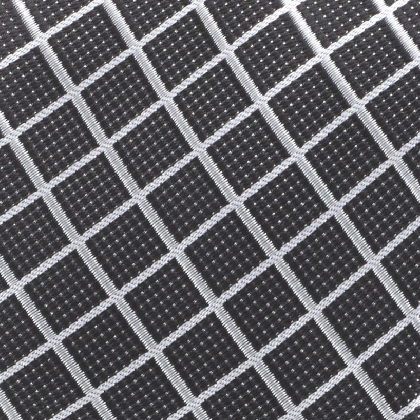 Angelo Rossi Black Alternating Grid Pattern Tie