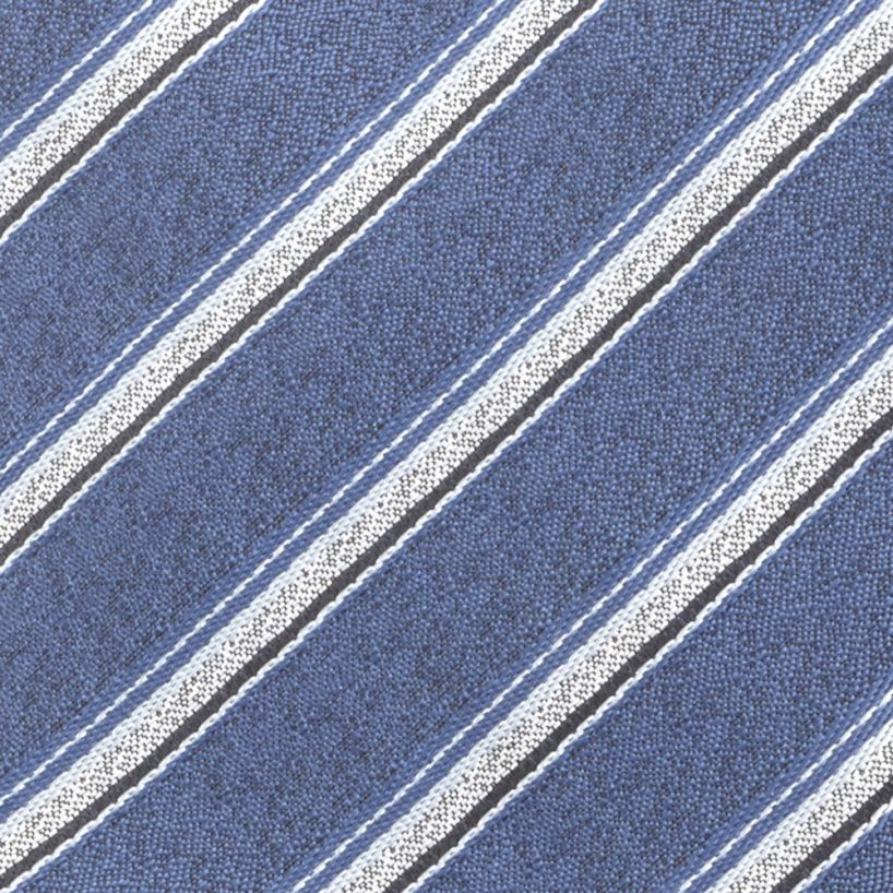 Angelo Rossi Blue Regimental Multi-stripe Weave Tie