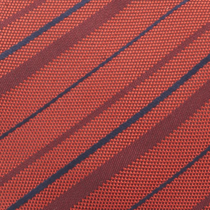 Angelo Rossi Red Striking Triple Contrast Stripe Tie
