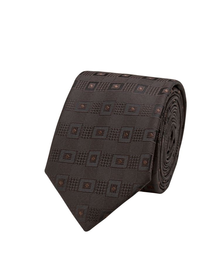 Profile Chocolate Truffle Patterned Tie