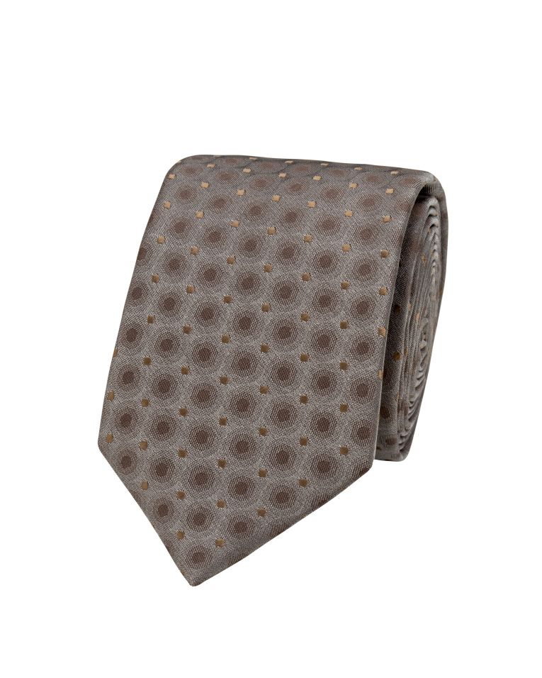 Profile Taupe Multi Dotted Tie