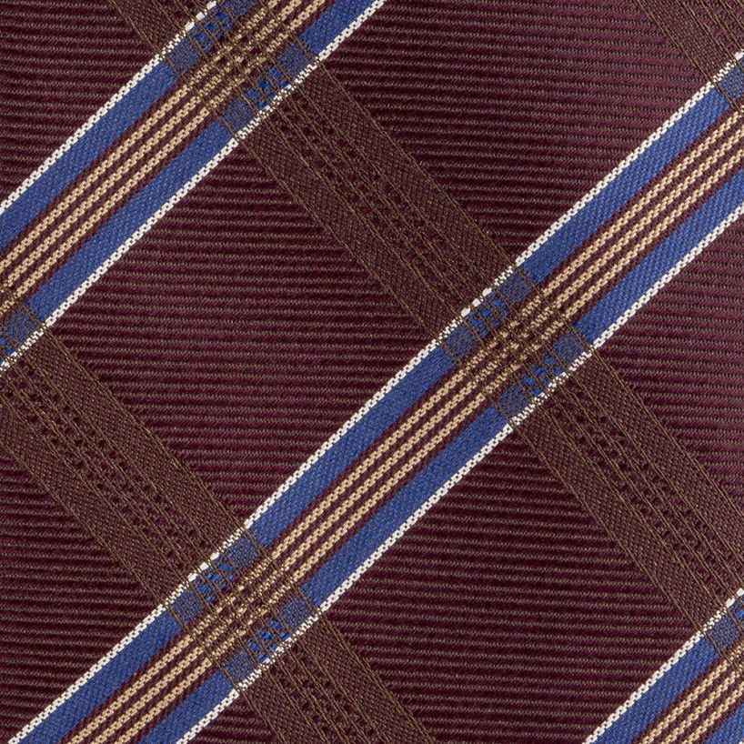 Profile Burgundy Contrast Plaid Tie