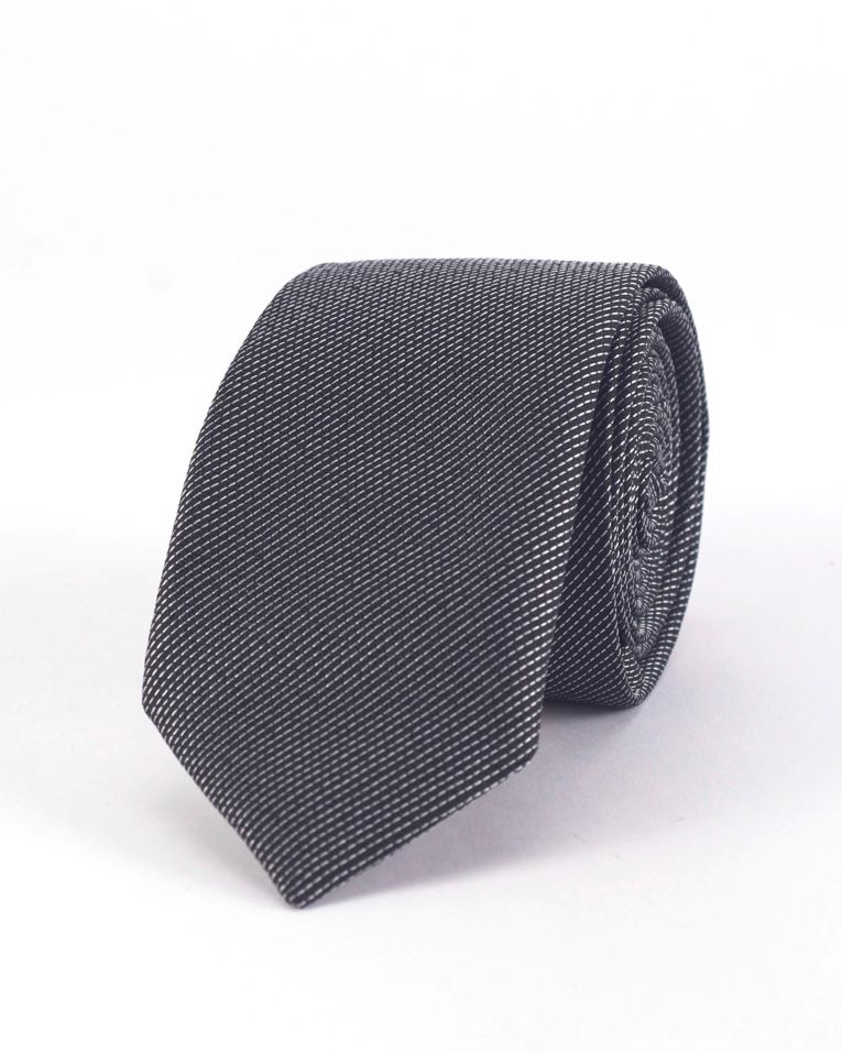 Hollywood Suit Black Textured Skinny Tie