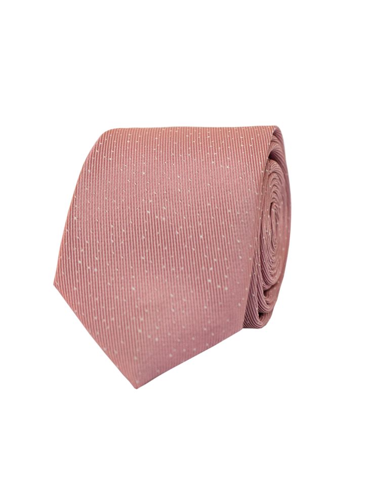 Hollywood Suit White Spattered Pink Skinny Tie