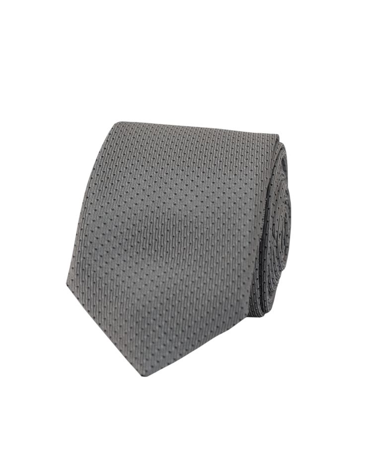 Hollywood Suit Grey Micro Diamond Dotted Skinny Tie