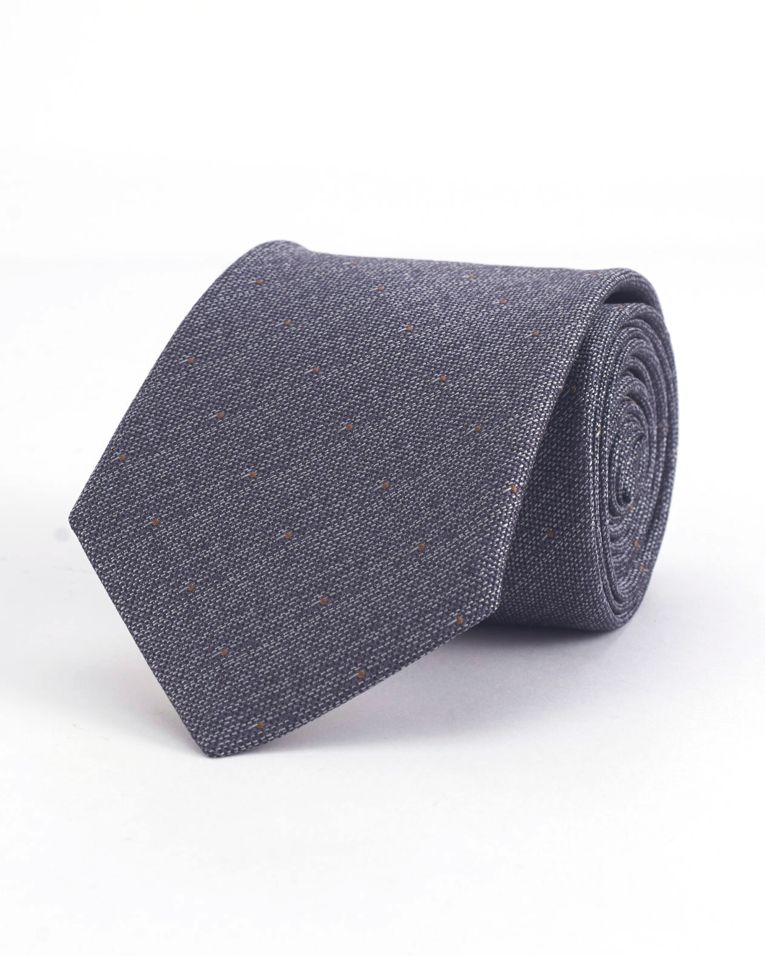 Hollywood Suit Grey Polka Dot Chambray Tie