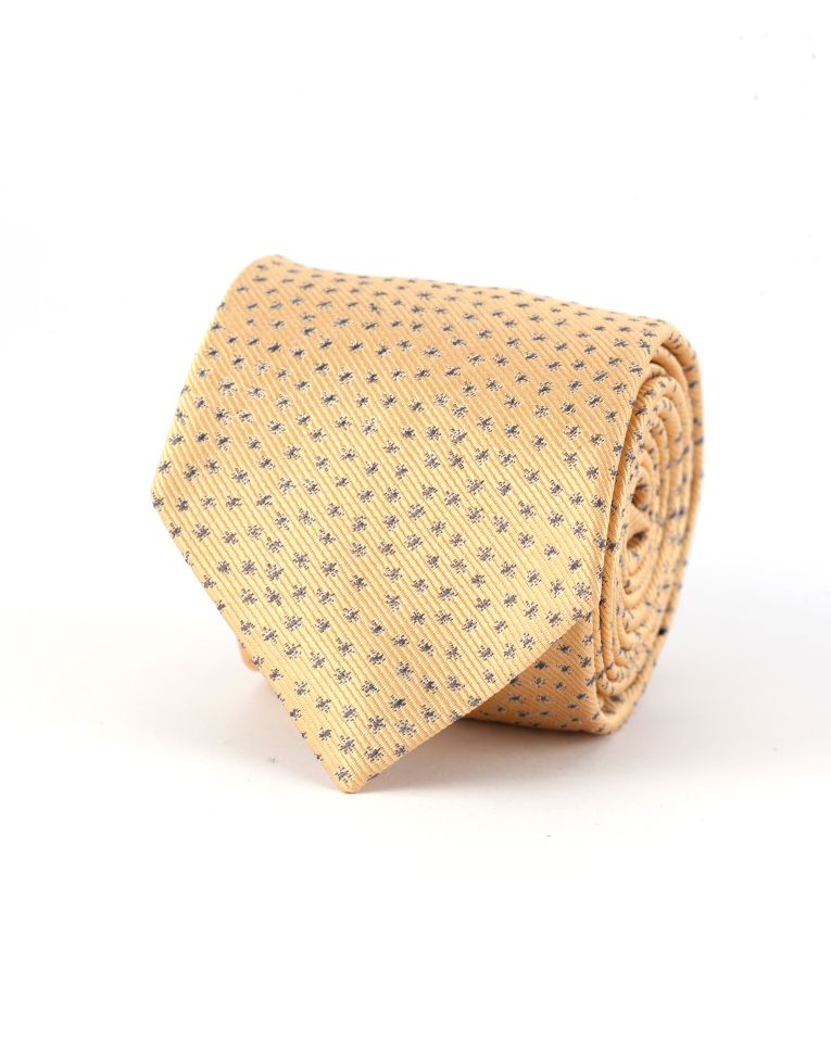 Hollywood Suit Yellow Embroidered Mini Starburst Tie