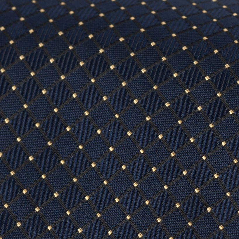 Hollywood Suit Navy Micro Windowpane Dotted Check Tie