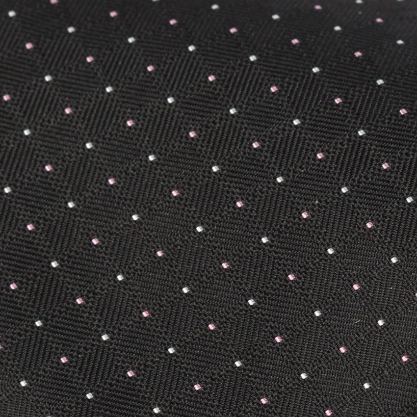 Hollywood Suit Black Mini Windowpane Micro Dotted Check Tie