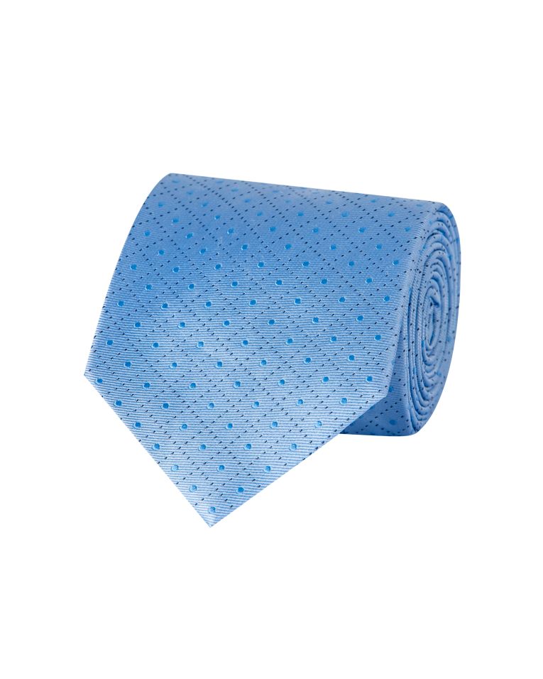 Giorgio Cosani Baby Blue Dotted Outline Diamond Silk Tie