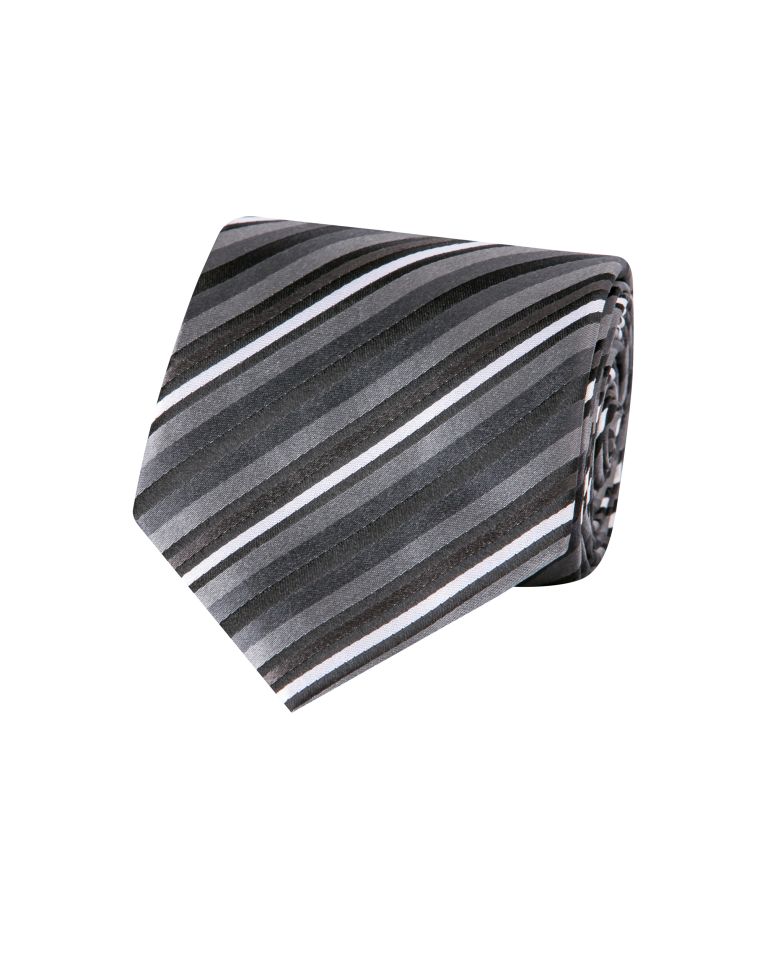 Giorgio Cosani Black Multi Black Tonal Stripe Silk Tie