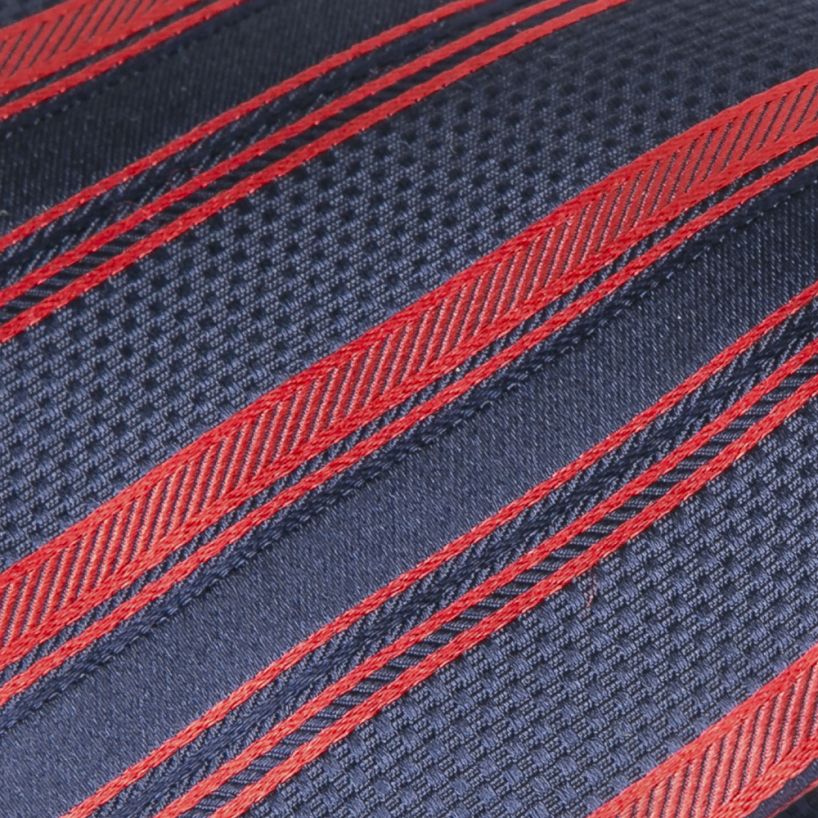 Giorgio Cosani Red Multi Patriotic Tonal Stripe Silk Tie