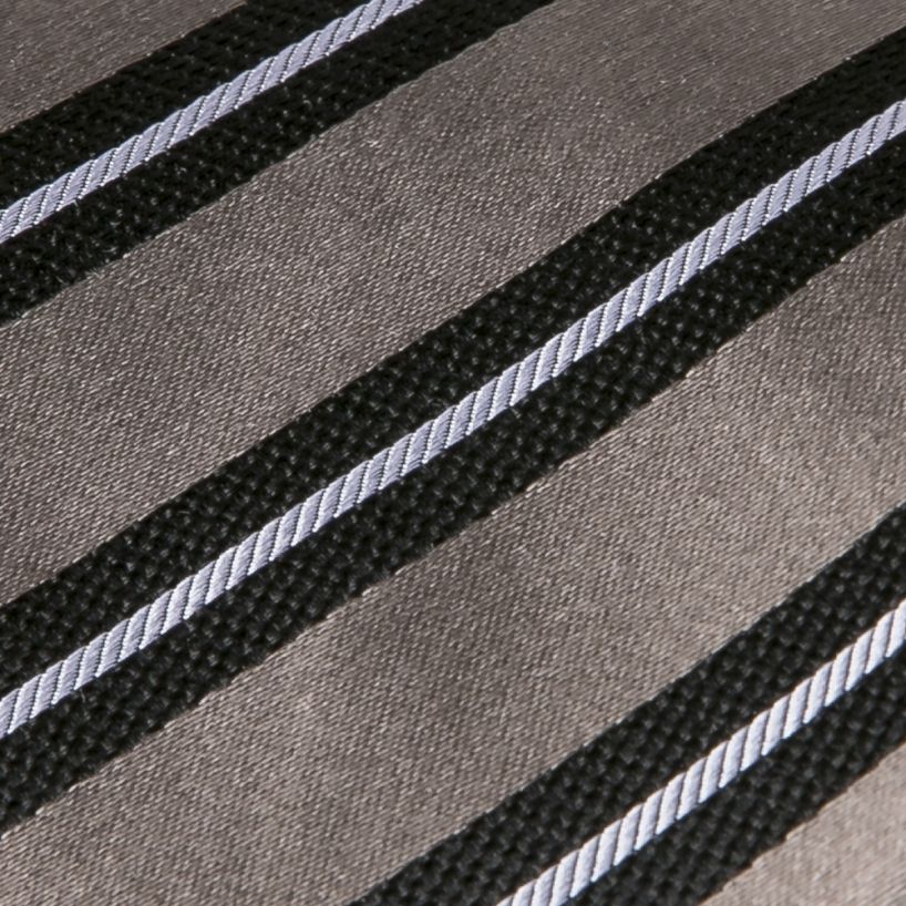 Giorgio Cosani Taupe Multi Ribbon Silk Tie