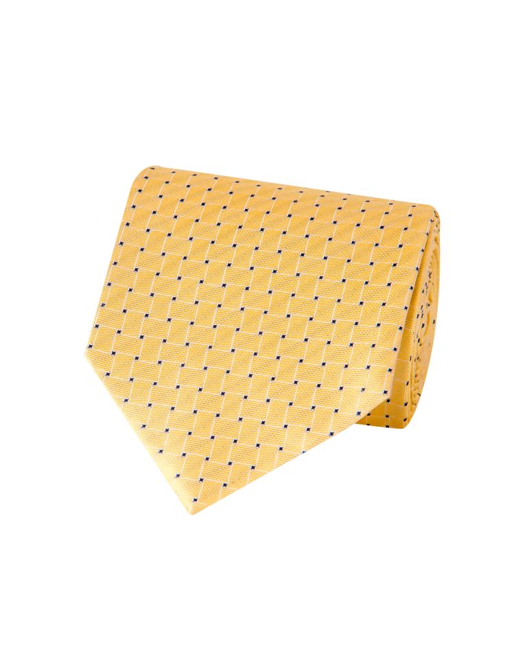 Giorgio Cosani Yellow Connect the Dot Silk Tie