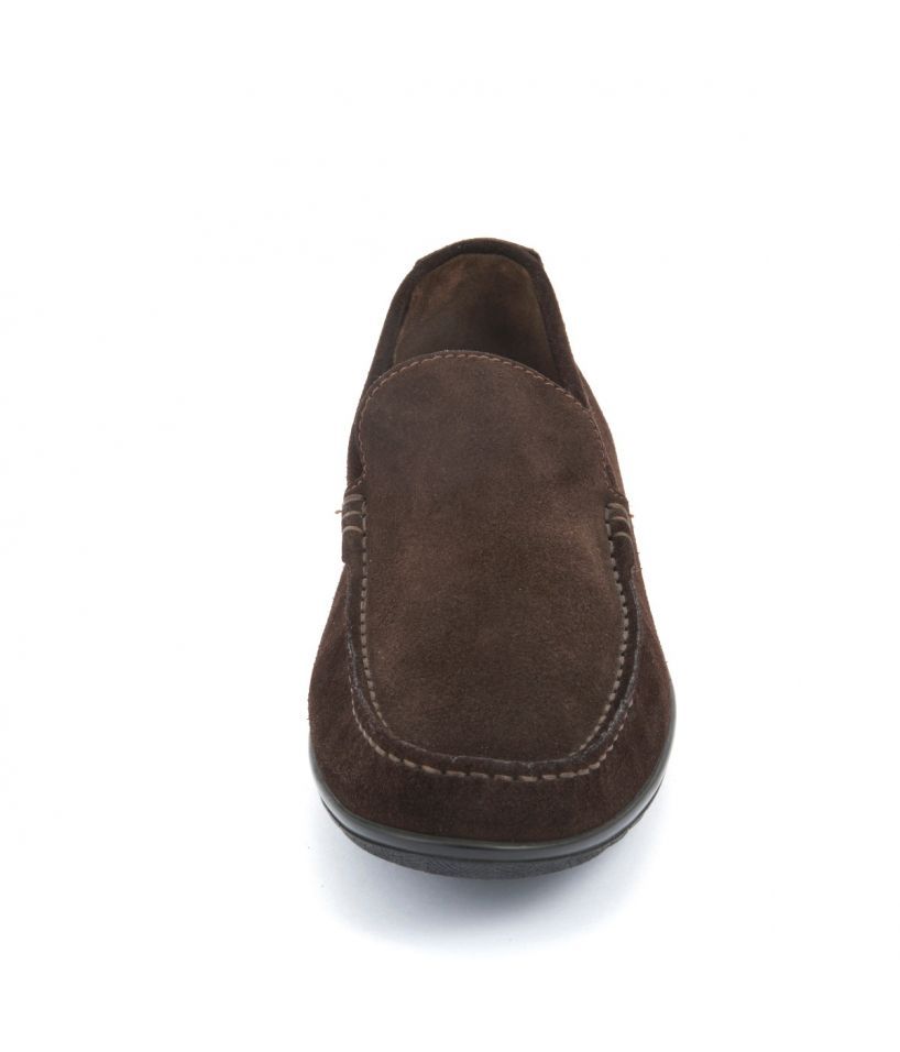 Armani Chocolate Suede Loafers