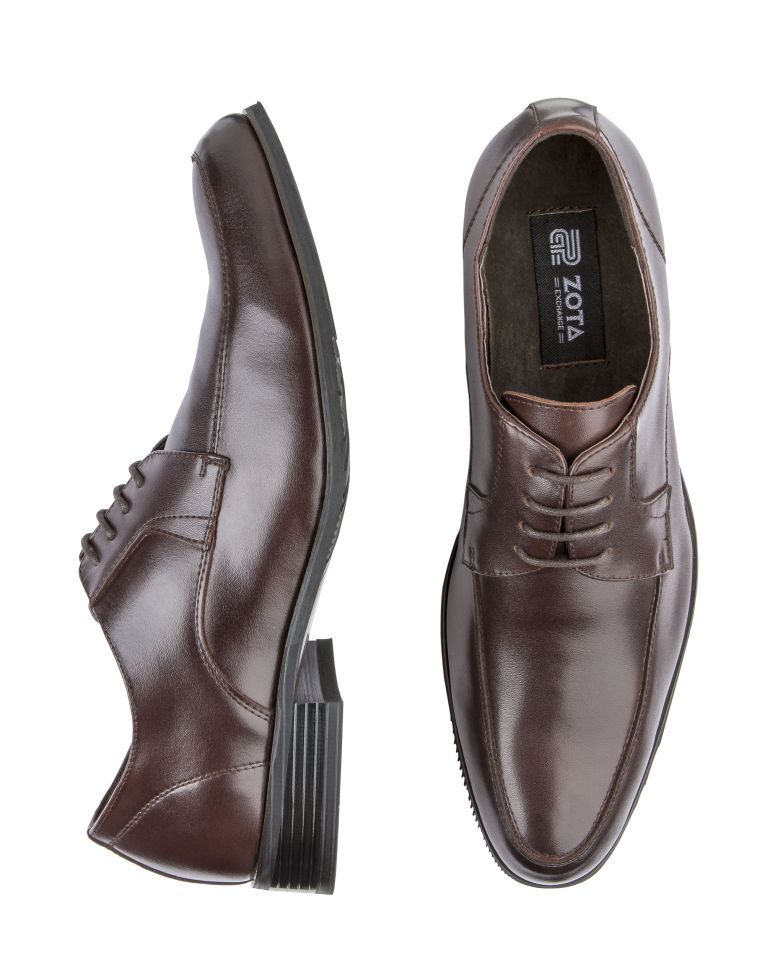 Zota Leather Casual Dress Brown Shoe