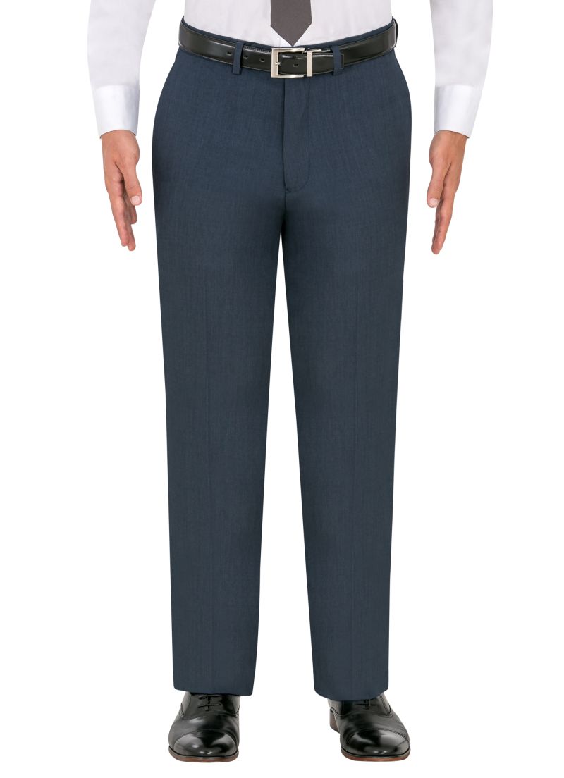Angelo Rossi Modern Fit Michrotech Blue Dress Pant