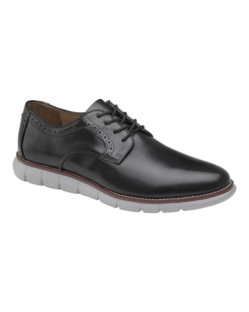 Johnston & Murphy Leather Holden Plain Toe Black Shoe