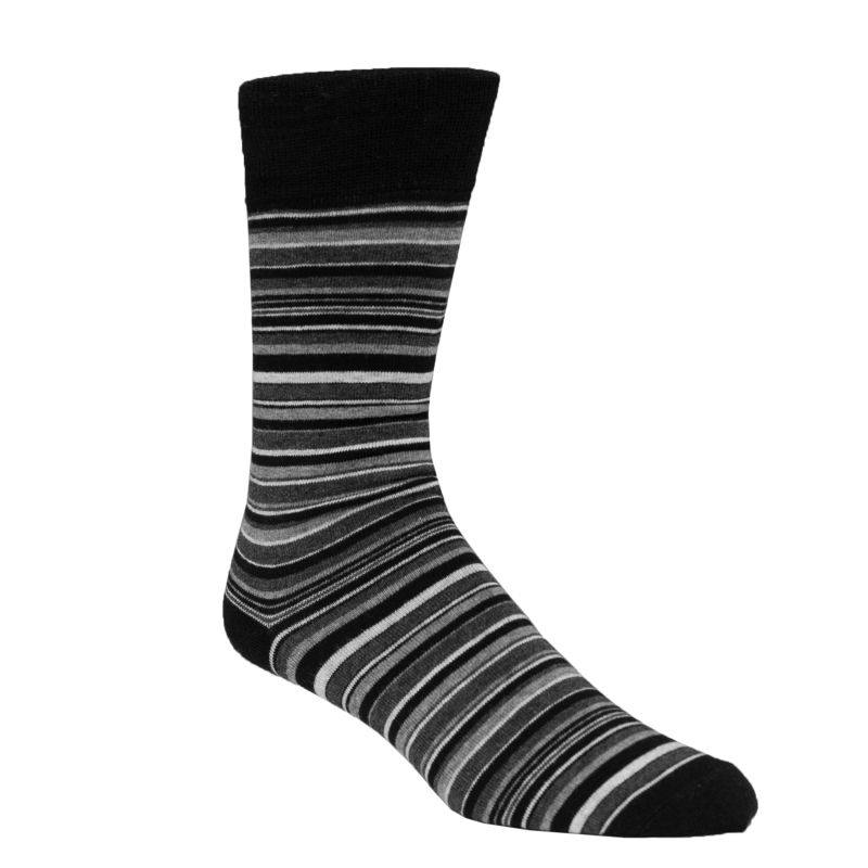 Hollywood Suits Black Multi Stripe Socks