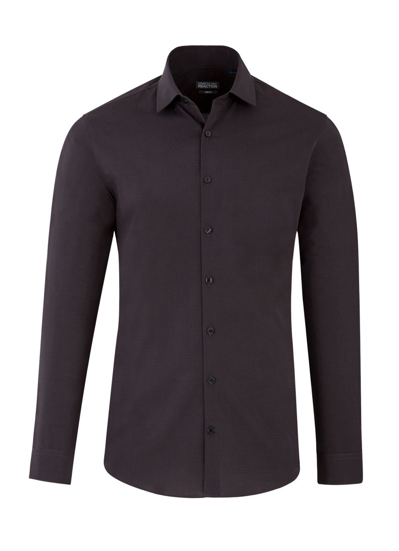 Kenneth Cole Reaction Slim Fit Dotted Charcoal Dress Shirt