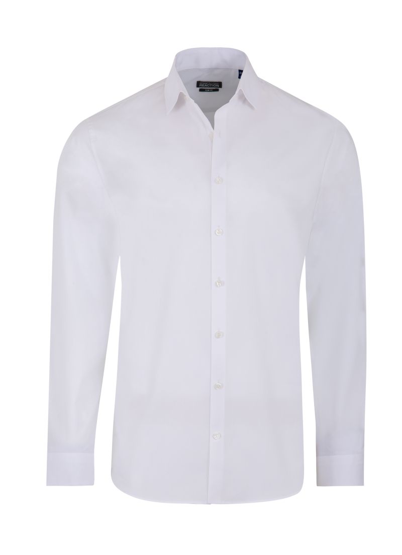 Kenneth Cole Reaction Slim Fit Dotted White Dress Shirt