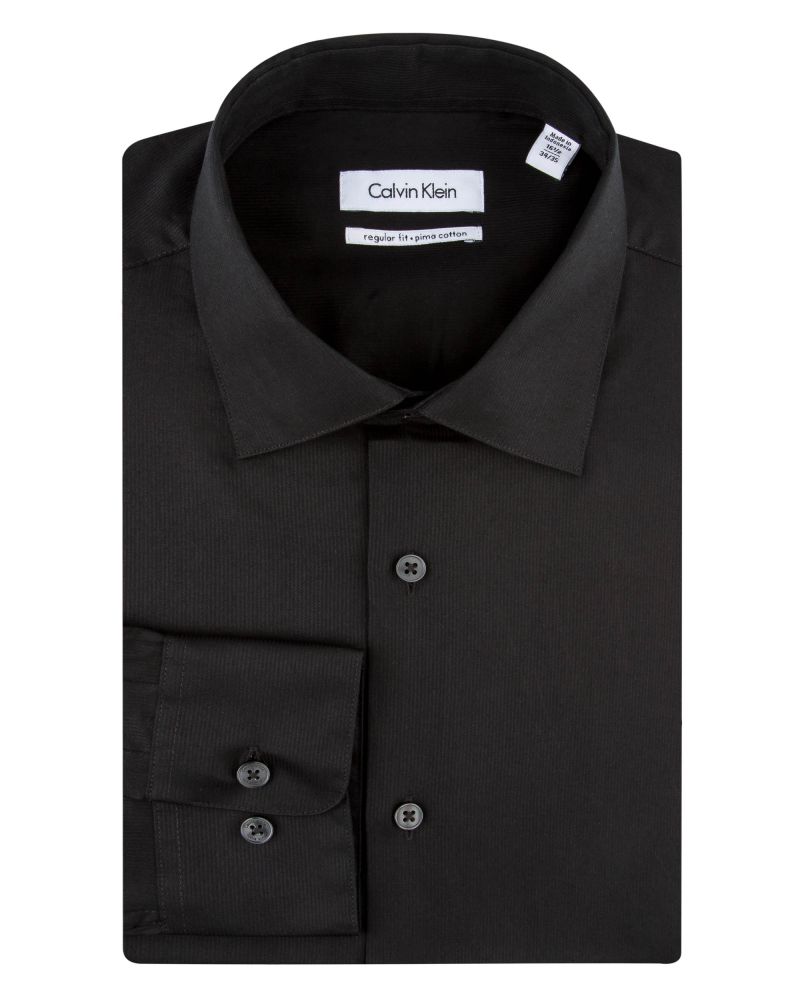 Calvin Klein Regular Fit Light Black Dress Shirt