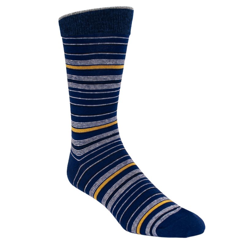 Hollywood Suits Multi-Colored Navy Cotton Blend Sock