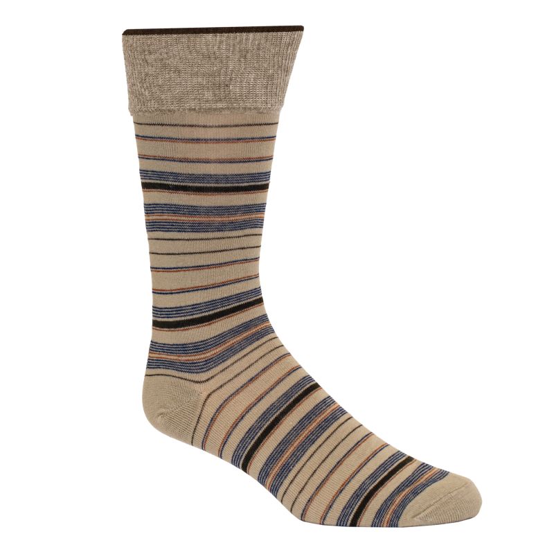 Hollywood Suits Multi-Colored Tan Cotton Blend Sock