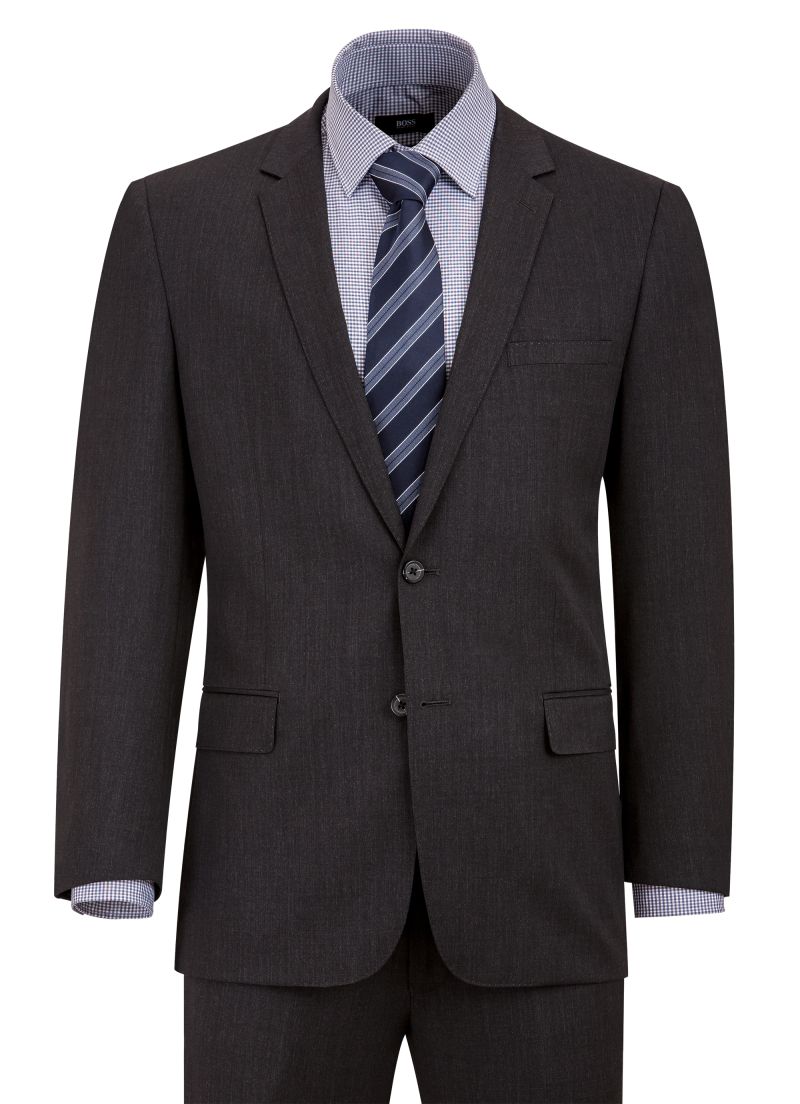 Cosani Solid Modern Fit Wool Charcoal Suit