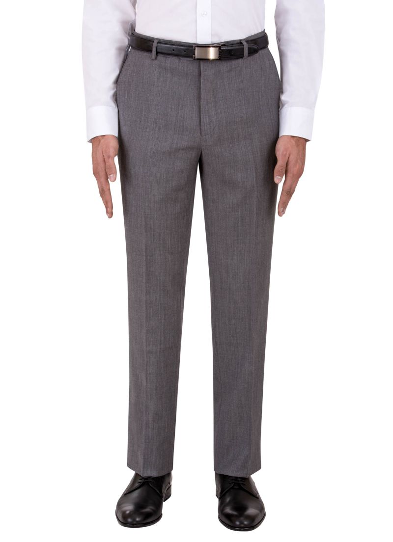 George Austin Grey Modern Fit Wool Dress Pant