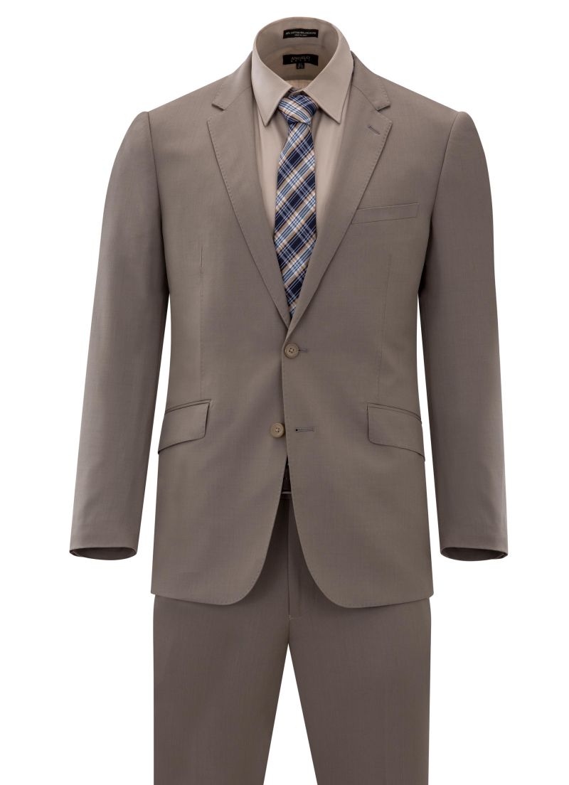 Hollywood Suit Slim Fit Wool & Cashmere Taupe Suit