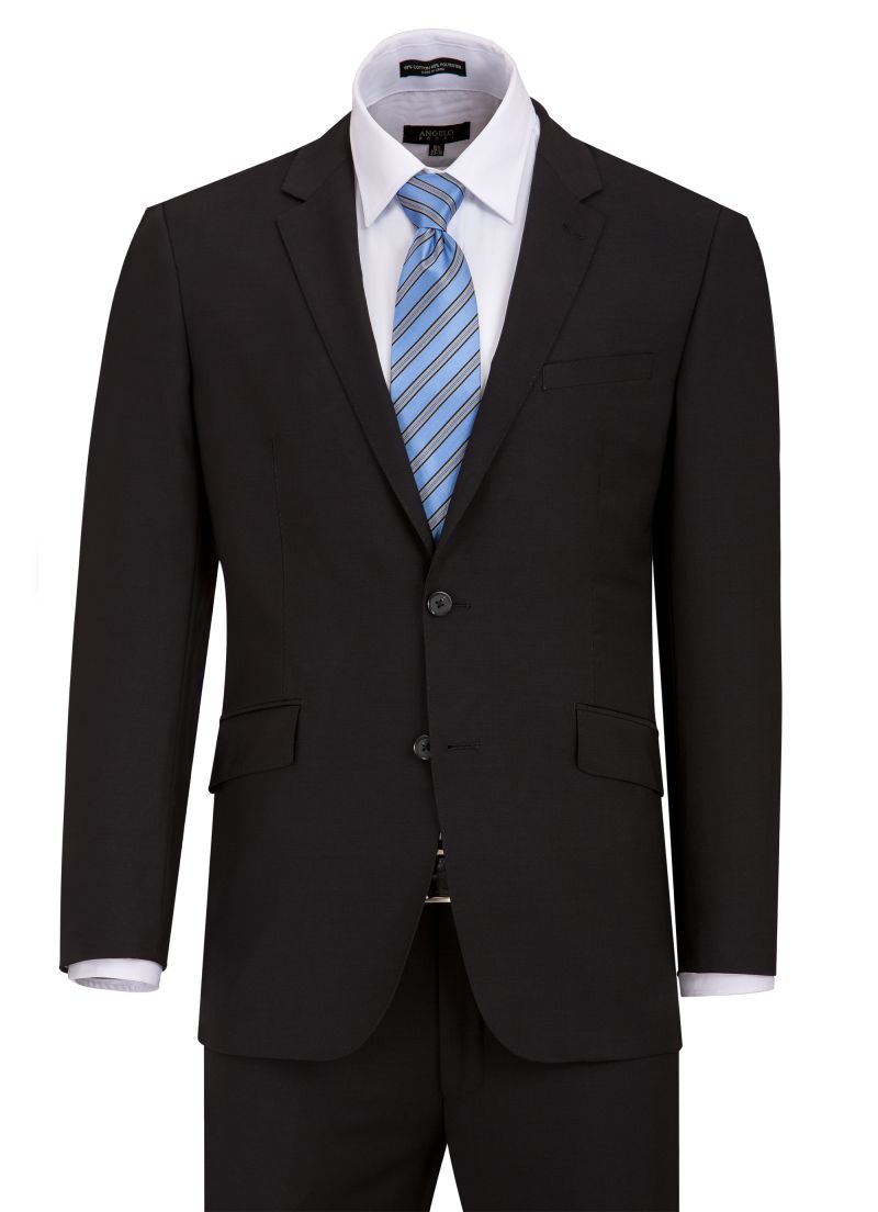 Hollywood Suit Slim Fit Faille Wool & Cashmere Black Suit