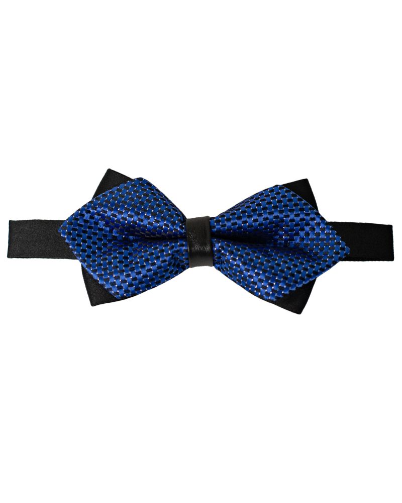 Hollywood Suit French Blue Check Bow Tie