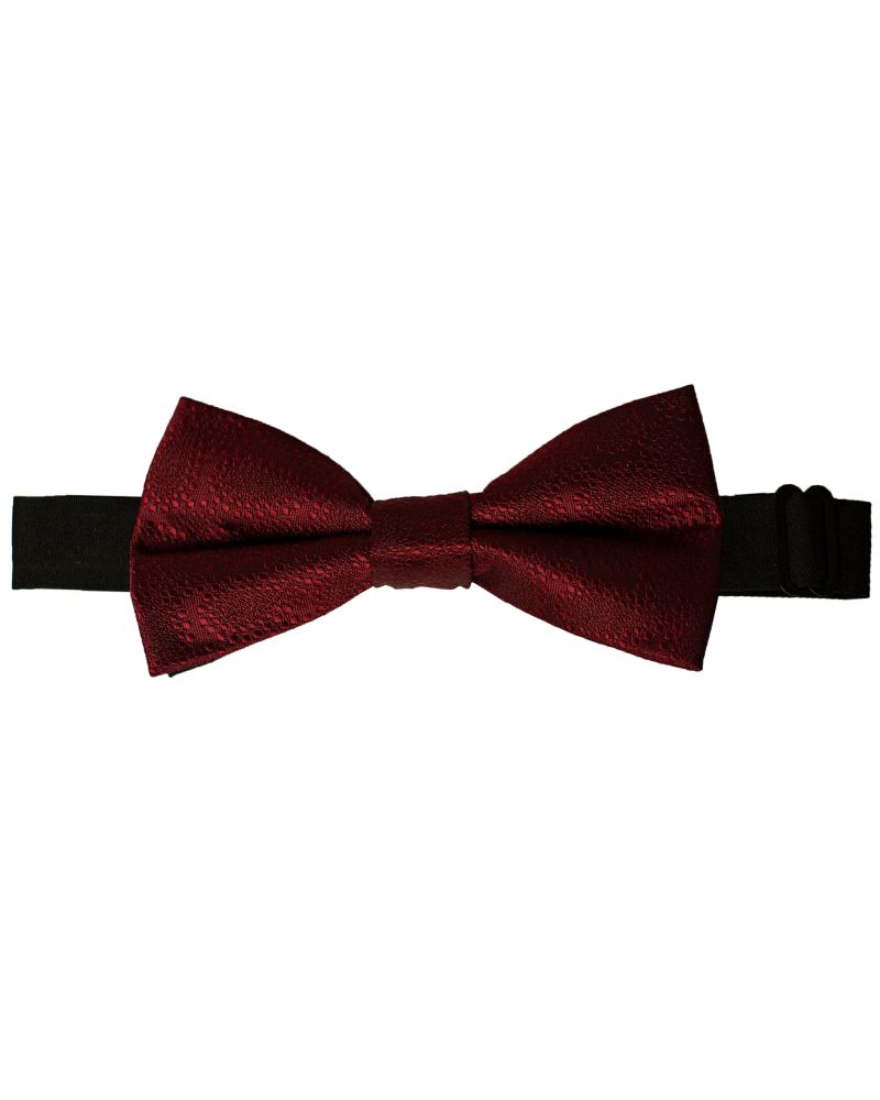 Hollywood Suit Burgundy Pebbled Bow Tie