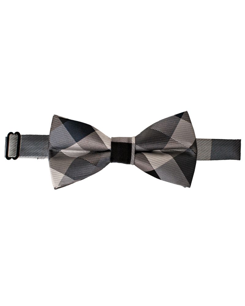 Hollywood Suit Tonal Silver Bow Tie