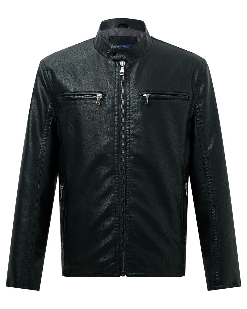 Cosani Sport Black Vegan Leather Moto Jacket